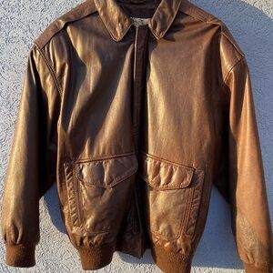 Men’s Md General Clothing Company LTD leather bomber jacket